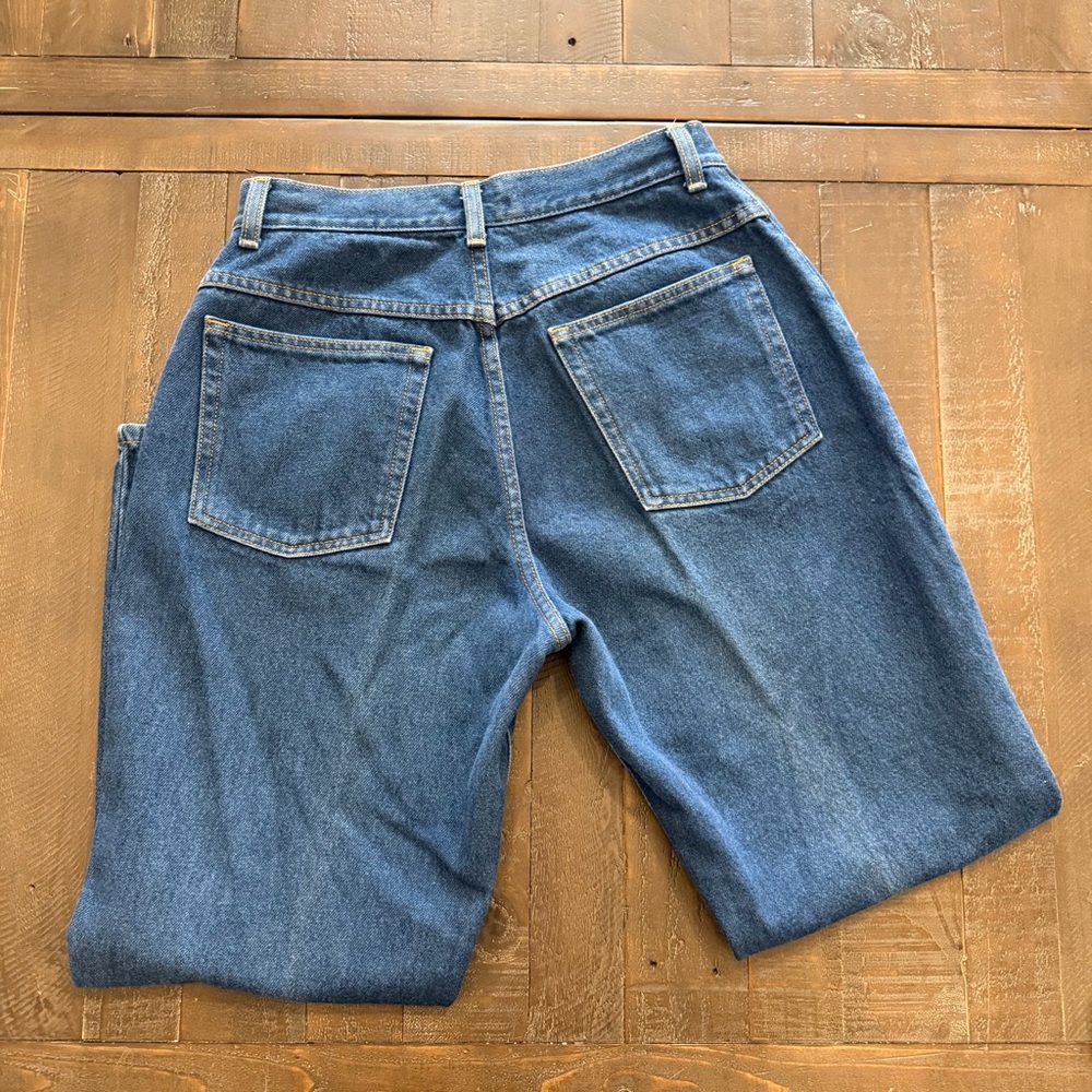 L.L. Bean Women's Straight 12P Cotton Blue Jeans Vintage 90’s Dark Blue - Picture 7 of 10